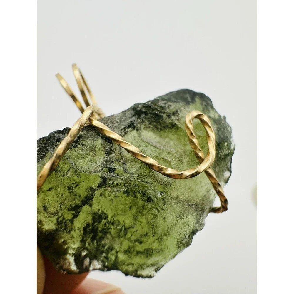 Handmade genuine moldavite